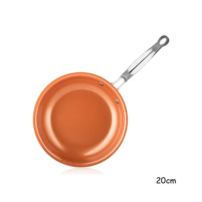 Frying Pan Nonstick 20 24 28Cm Frying Pan with Ceramic Titanium Coating round Copper Egg Pan Kitchen Cookware KC0459